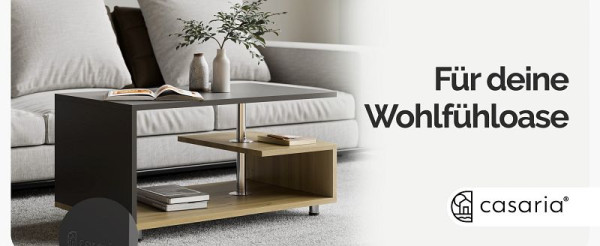 casaria Couchtisch Orlando Holz/Grau 95x55x50cm, 109709