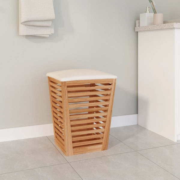 vidaXL Badhocker 40,5x40,5x56 cm Massivholz Nussbaum, 350352