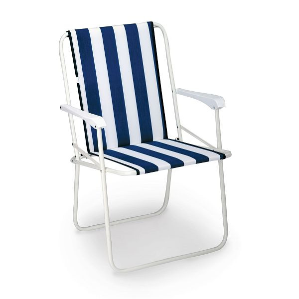 BEST Chiemsee Klappstuhl, Weiß – Blau, 34216802, 4043153008031
