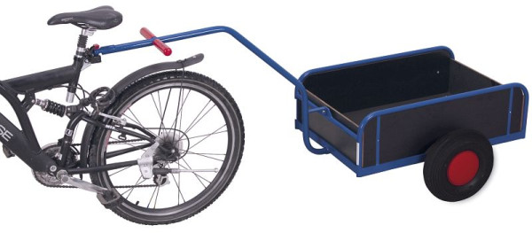 VARIOfit Fahrradanhänger mit Bordwand, Ladefläche: 765 x 435 mm, RAL 5010 enzianblau, zu-1390