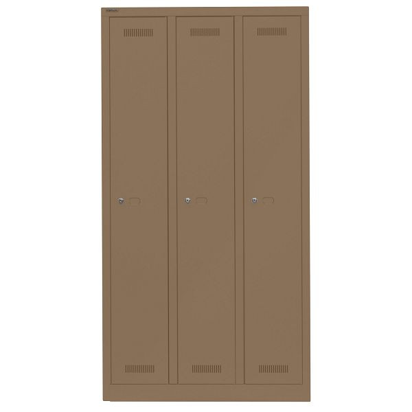 Bisley Garderobenschrank Monobloc™, 3 Abteile je 1 Fach, 668 coffee, ML09T1668