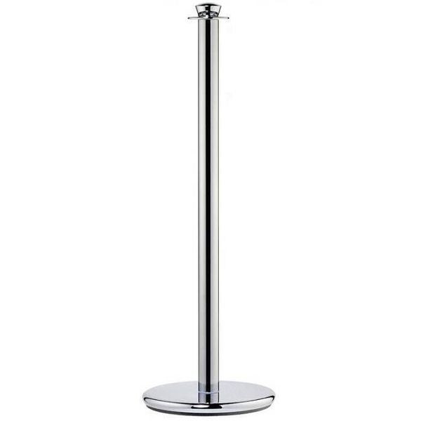 Stein HGS Personenleitsystem "Traditional Luxor" aus Stahl, schraubbar, Bodenplatte, Ø149mm zum Aufdübeln, Messing beschichtet und Chrom poliert, 11637-sc-cr
