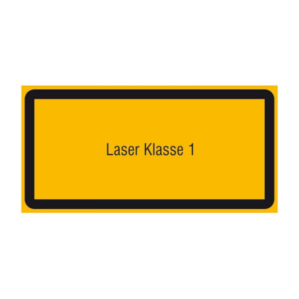 Stein HGS Laserkennzeichnung/Warnzusatzschild Laser Klasse 1, 105 x 52 mm, 21.1900