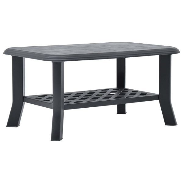 vidaXL Couchtisch Anthrazit 90x60x46 cm Kunststoff, 48795