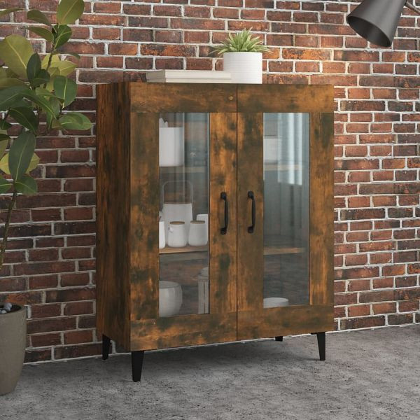 vidaXL Sideboard Räuchereiche 69,5x34x90 cm Holzwerkstoff, 817336