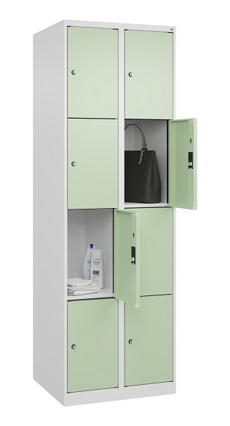 C+P Schließfachschrank Evolo PLUS, 8 Fächer, 1850x600x500mm, 9016/6019, 049000-204 S10019