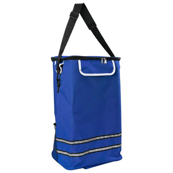 vidaXL Einkaufstrolley mit Rädern und verstellbarem Griff Blau 40 L, 42002339