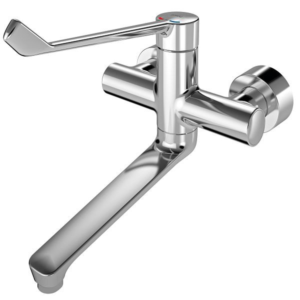 KWC Thermostat-Wandbatterie, F4, EHM, Schwenkauslauf, 285 mm, Armhebel 251 mm, 2030072408