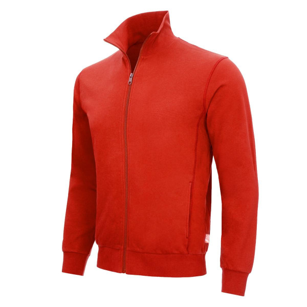 NITRAS MOTION TEX LIGHT, Sweatjacke, 70% Baumwolle / 30% Polyester, 300 g/qm, STANDARD 100 by OEKO-TEX®, Größe: L, Farbe: rot, VE: 15 Stück, 7020-6000-L