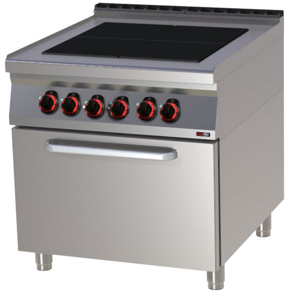 RM Thermik Serie 900, Elektroherd mit Massivplatten und Backofen, 800x900x900 mm, SPLT-90/8021E
