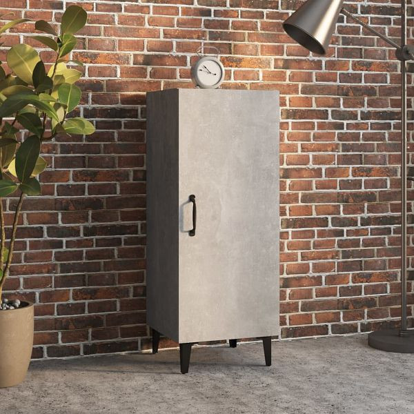 vidaXL Sideboard Betongrau 34,5x34x90 cm Holzwerkstoff, 812334