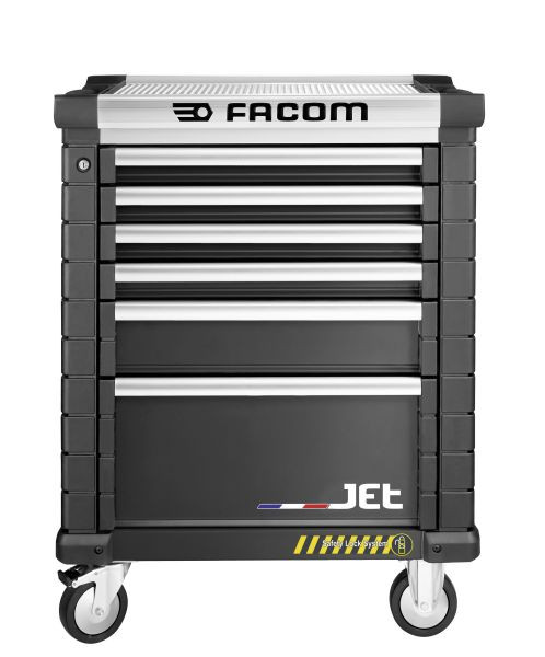 Facom Sicherheits-Werkstattwagen JET mit 6 Schubfächer, 3 Module pro Schubfach, schwarz (RAL 9004), JET.6NM3AS