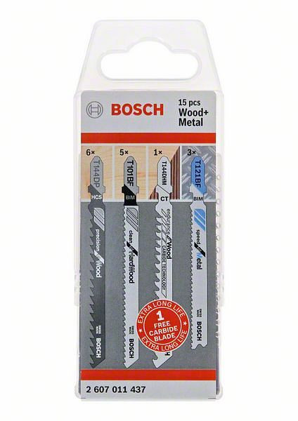 Bosch Sägeblätter JSB, Wood and Metal, 15er-Pack, 2607011437