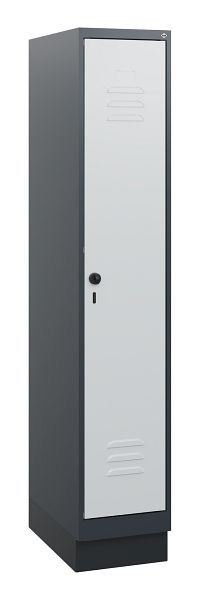 C+P Umkleidespind Classic PLUS, Sockel, 1630x300x500mm, 7016/7035, Drehriegel, 0800205-10 S10013