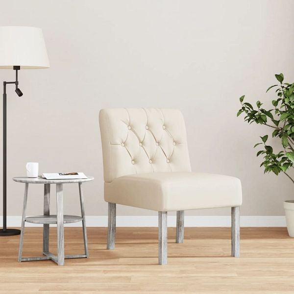 vidaXL Sessel ohne Armlehne Leinen mit Knopfheftung, 352462