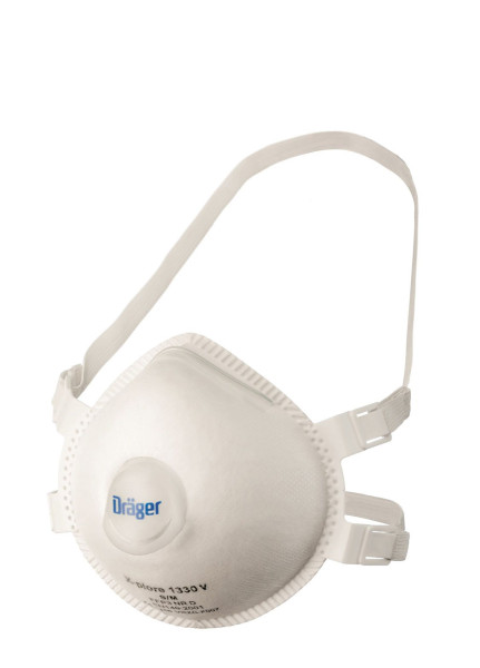 Dräger partikelfiltrierende Einweg-Halbmaske X-plore 1330 V S/M FFP3 NR D, VE: 5 Stück, 3951216