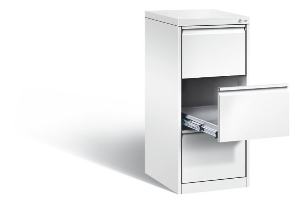 C+P Karteischrank Acurado, H1045xB433xT590mm, Farbe: Verkehrsweiß, Griffleiste, 12423-321 S10019