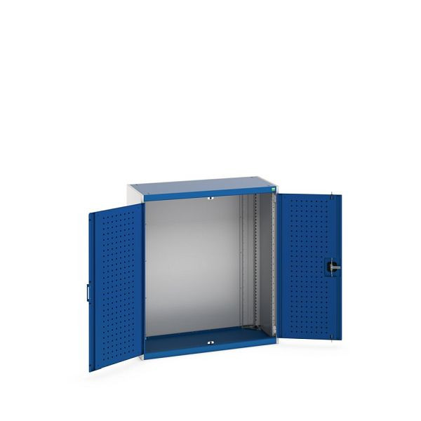 bott cubio Flügeltürschrank, BxTxH: 1050x525x1200mm, RAL 7035/5010, Enzianblau, 40013015.11V