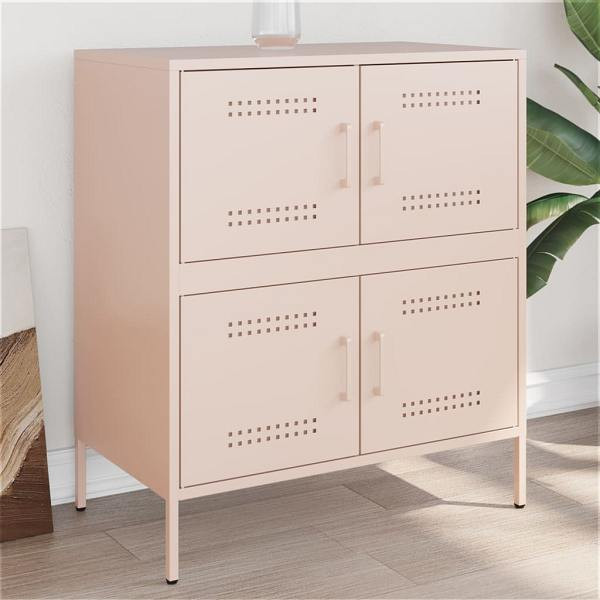 vidaXL Sideboard Rosa 68x39x79 cm Stahl, 842953, 8721102389153