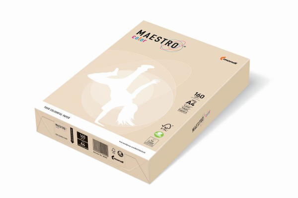 MAESTRO COLOR Kopierpapier MAESTRO® Color Pastell, A4, 160g/m², 250 Blatt, creme, 9417-CR20A16S