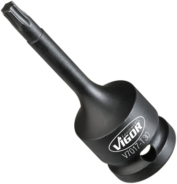 VIGOR Schlagschrauber Schraubendreher-Einsatz, Vierkant hohl 12,5 mm (1/2 Zoll), Innen TORX Profil, T30, V7017-T30