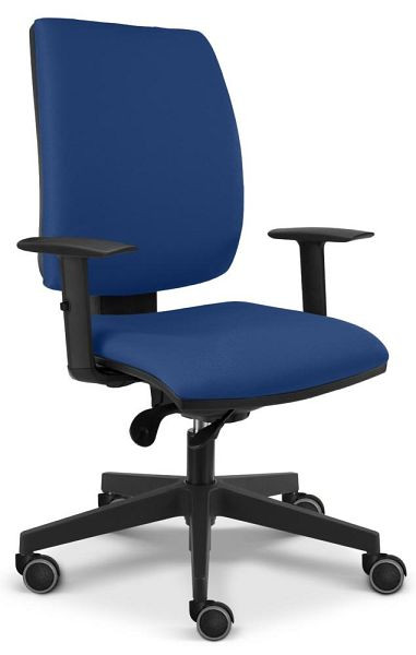Deskin XXL-Bürostuhl DELTA 1030, Fußkreuz Polyamid schwarz, Bezug Stoff BN, Farbe blau, 361520