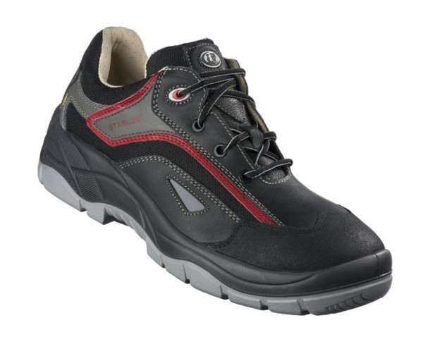 Stabilus ESD-Halbschuh 3213A S2, Größe: 45, Farbe: rot - schwarz, Kunststoff/Metall, 3213A-45