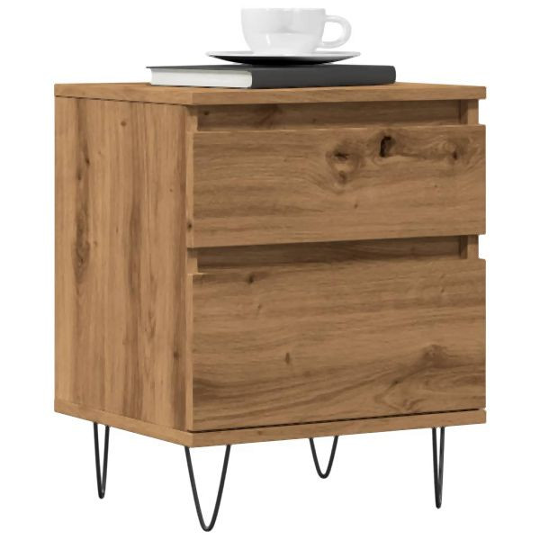 vidaXL Nachttische 2 Stk. Artisan-Eiche 40x35x50 cm Holzwerkstoff, 857419