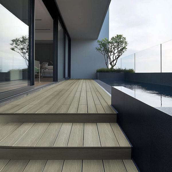 HOME DELUXE WPC Terrassendielen SAMANA PREMIUM Komplettset (inkl. Unterkonstruktion), Antik 30m², 60113