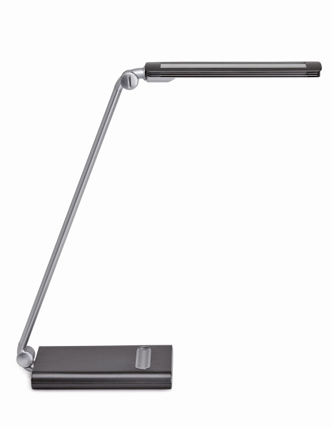 MAUL LED-Tischleuchte MAULpure, dimmbar, USB-Port, silber, 8202295