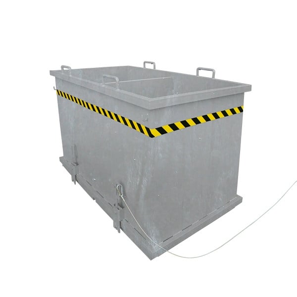 Eichinger Industrie Klappbodenbehälter Sortiersystem, 2x900 Liter anthrazitgrau, 20360100000096