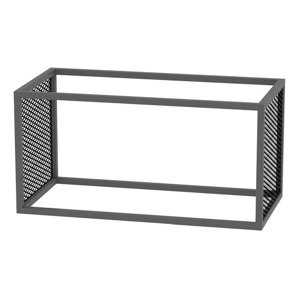 Deskin Gitterelement offen 1 OH 800 CAIDO, Metall anthrazit, B 800 x H 400 x T 400 mm, 348049