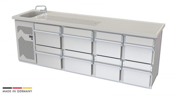 hefa Theke Brillant 27V/1L-ZZZZ, Abmaße: 950 x 2.700 x 650/700 mm, Brillant 27V/1L-ZZZZ