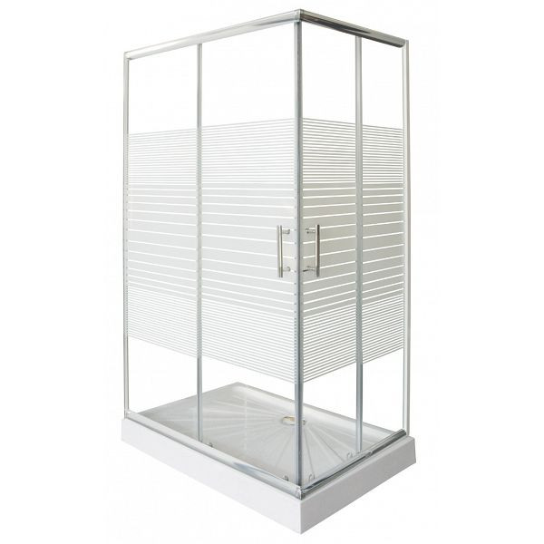 Sanotechnik Eckduschkabine P80, 78,5-79,5x98,5-99,5x185cm, P8010C