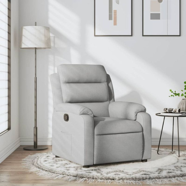 vidaXL Relaxsessel Hellgrau Stoff, 3205720, 8721012182080