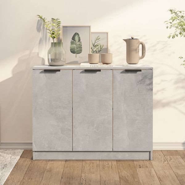 vidaXL Sideboard Betongrau 90,5x30x70 cm Holzwerkstoff, 811191