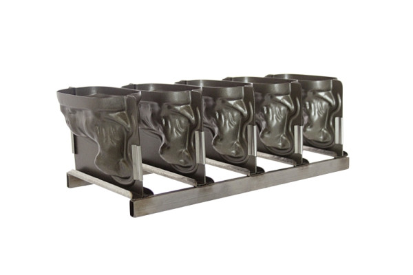 Schneider Lammform-Batterie Volumen 0,5 Liter, Lämmerkopf seitwärts, Aufnahme inklusive 5 Formen, 968040