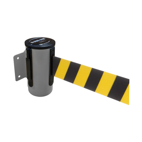 Stein HGS Wandgurtkassette -P-Line Utility-, anthrazit, schwarz/gelb diagonal (schraffiert), mit Gurtendstück (Standard), 12846a-1702
