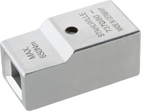 STAHLWILLE Aufsteckadapter Nr.7370/80 Werkzeugaufnahme 14x18 Innen-4kant 24,5x28 mm, 58290080