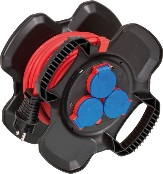 Brennenstuhl Gummi-Kabelhaspel X-Gum IP44 aus Gummi (10m, Außenbereich, Spezial-Gummimischung, erhöhter Berührungsschutz), VE: 2 Stück, 1169717100