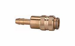 Riegler Schnellverschlusskupplung NW 5, beidseitig absperrend, Messing mit Schlauchtülle, 107498