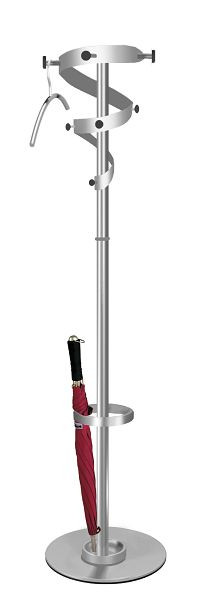 Kerkmann Garderobenständer Ohio, Ø 390, H 1750 mm, alusilber, 30605114