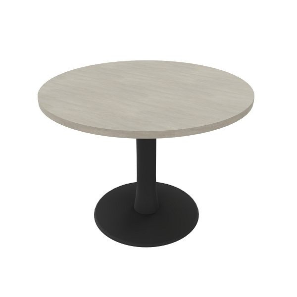 Quadrifoglio Konferenztisch IDEA, rund, Durchmesser 100cm Farbe: Platte Beton / Gestell Dunkelgrau, COTC10C/3MKG