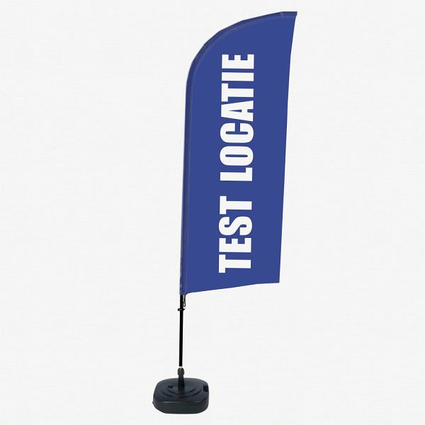 Showdown Displays Beachflag Alu Wind Komplett-Set Testzentrum Blau Niederländisch ECO, BFAW310-WT21-I635ECO