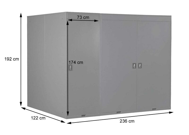 Garaje Para Robot Cortacésped Mendler - Metal, Gris, Medidas 40x59x69 Cm, Protección Contra La Intemperie