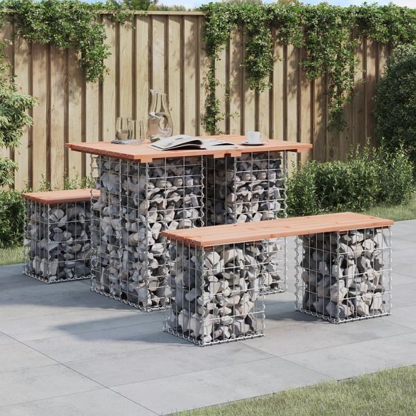 vidaXL Gartenbank aus Gabionen 100x70x72 cm Massivholz Douglasie, 834363
