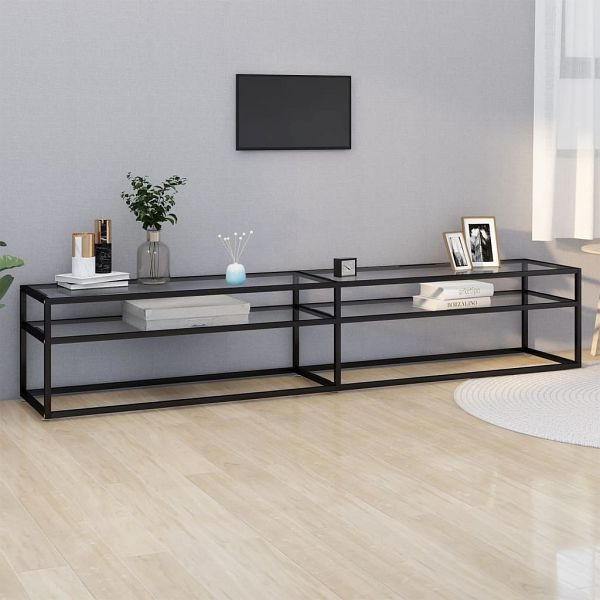 vidaXL TV-Schrank Transparent 220x40x40,5 cm Hartglas, 331730