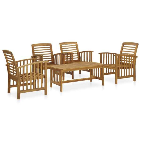 vidaXL 5-tlg. Garten-Lounge-Set Massivholz Akazie, 3057974