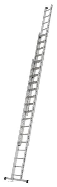 ALU-PRO Seilzugleiter dreiteilig, 3x16 Sprossen, Länge eingefahren 4,59 m / ausgefahren 11,03 m, 7006148