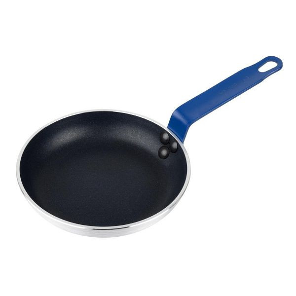 Hygiplas Teflon-Aluminium-Platin-Plus-Antihaft-Bratpfanne mit blauem Griff 200mm, FX134